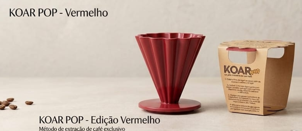 KOAR POP vista frontal com indicador de dose e alça ergonômica